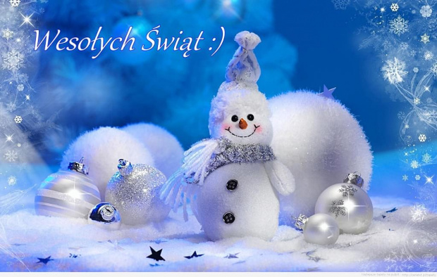 Niech święta Bożego Narodzenia i wigilijny wieczór upłyną Wam w szczęściu i radości przy staropolskich kolędach i zapachu świerkowej choinki :)