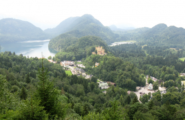 Widok na Fussen z gór - lato 2014.